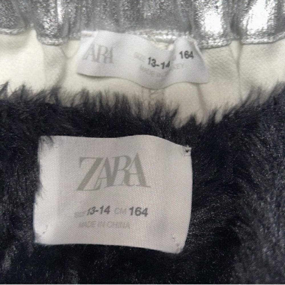 Zara Kids Girls Blue & Silver Pants Set(Size 13-14) - Picture 7 of 13